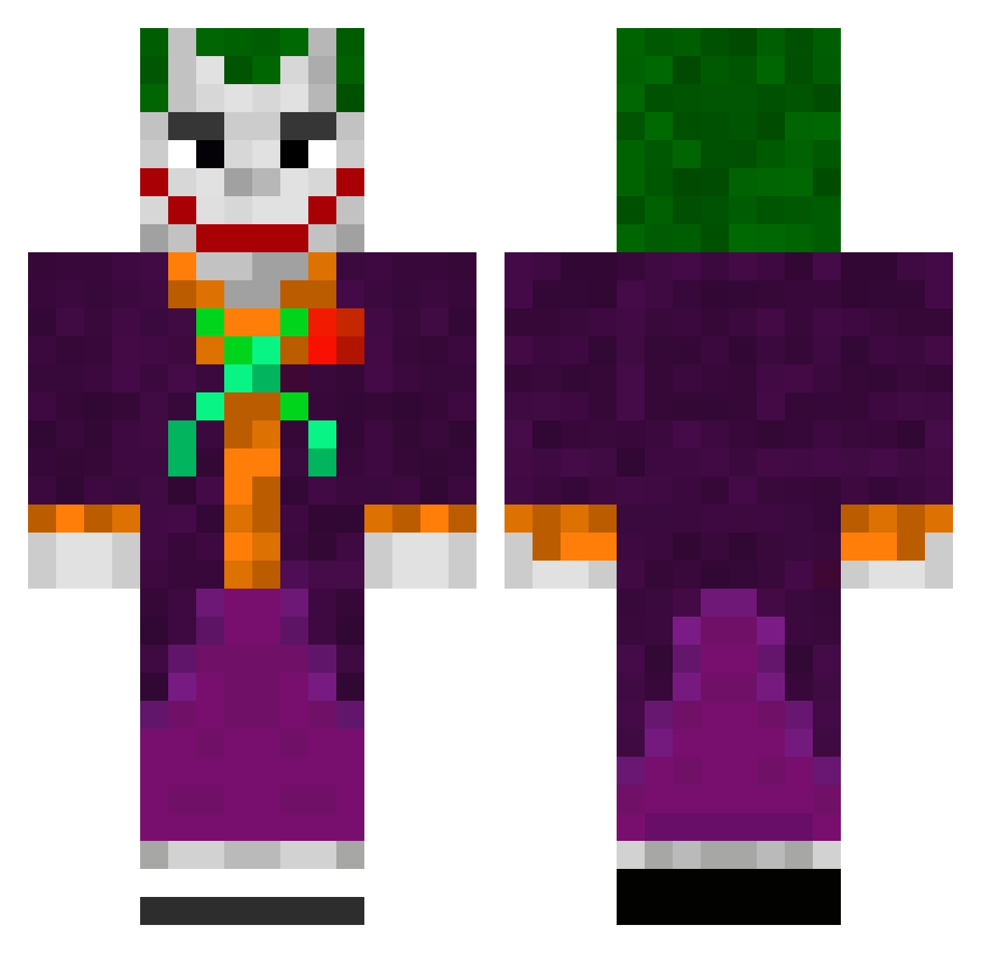 uM_BigjjHei Minecraft skin, front and back view