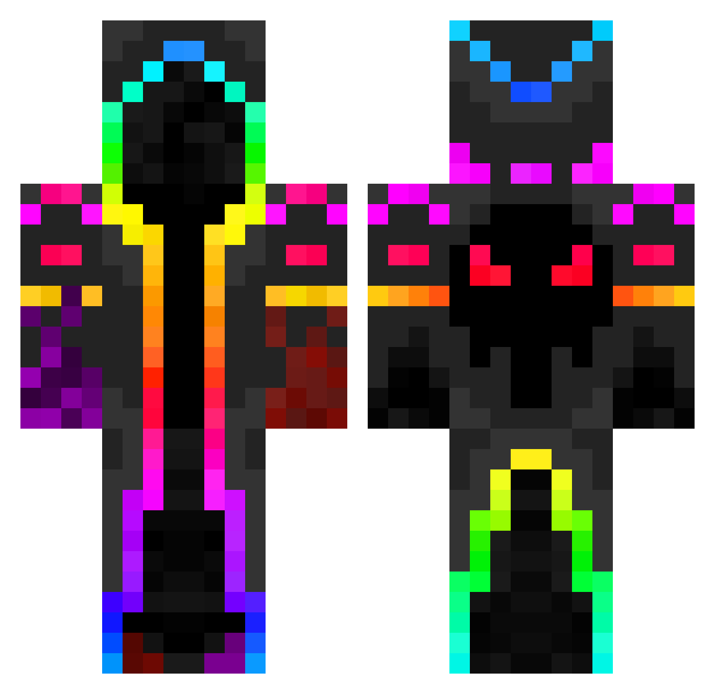 Twitch_XC7DN Minecraft skin, front and back view