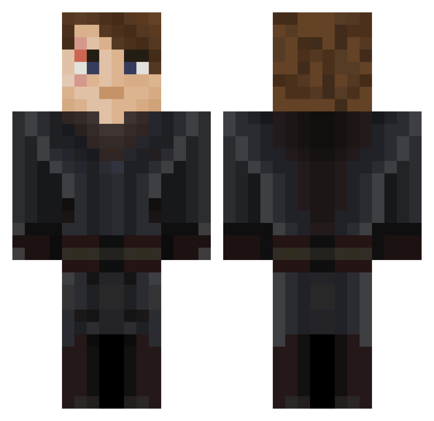 SamTheMiner3 Minecraft skin, front and back view