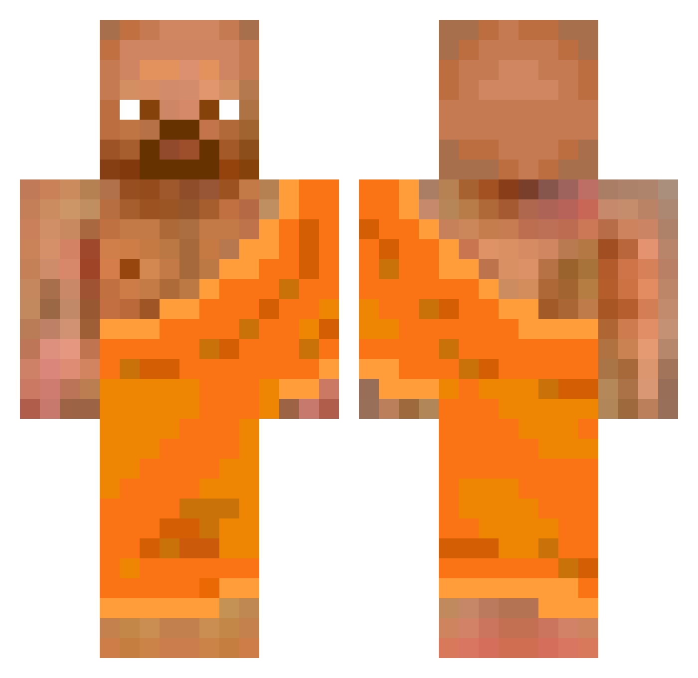 VladBatentian Minecraft skin, front and back view