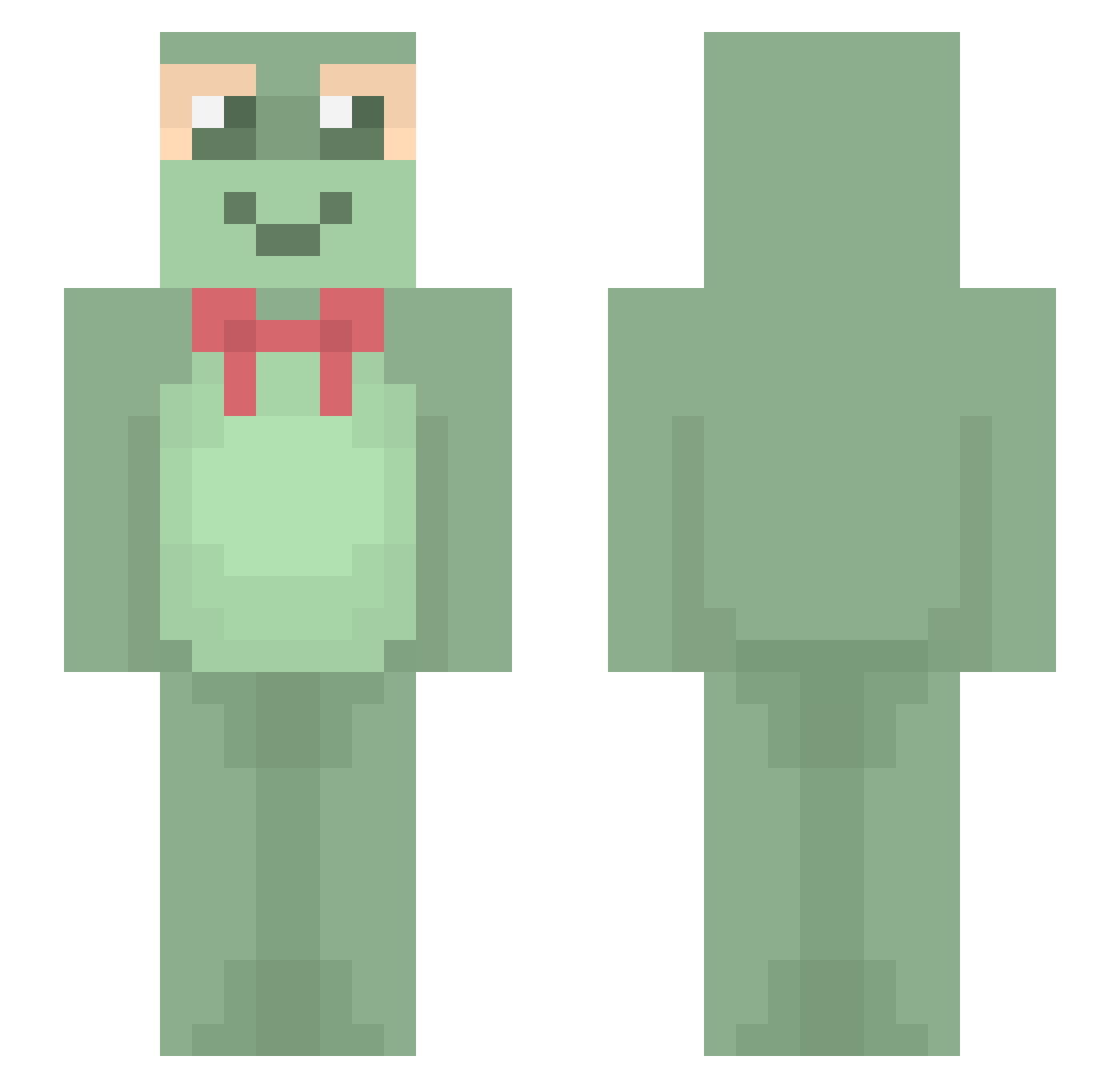 shzv Minecraft skin, front and back view