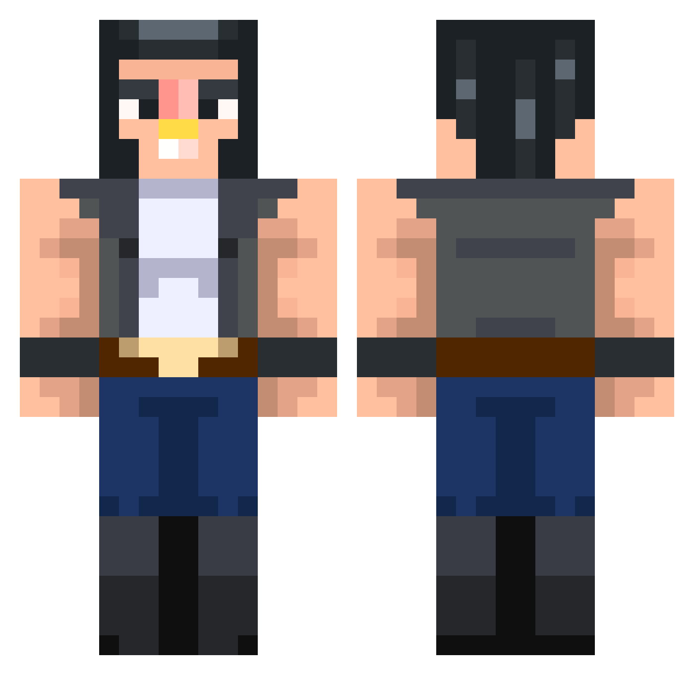 atak15 Minecraft skin, front and back view