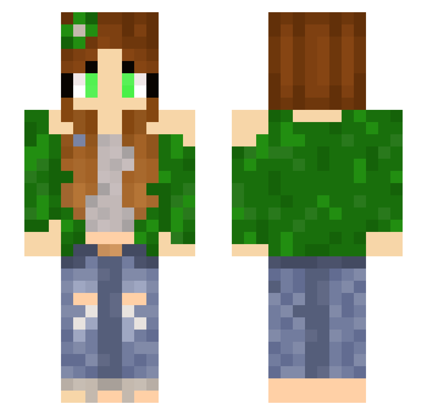 QueenTaffy10 Minecraft skin, front and back view