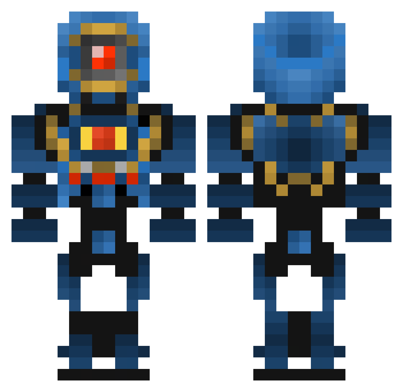 Patria Minecraft skin, front and back view