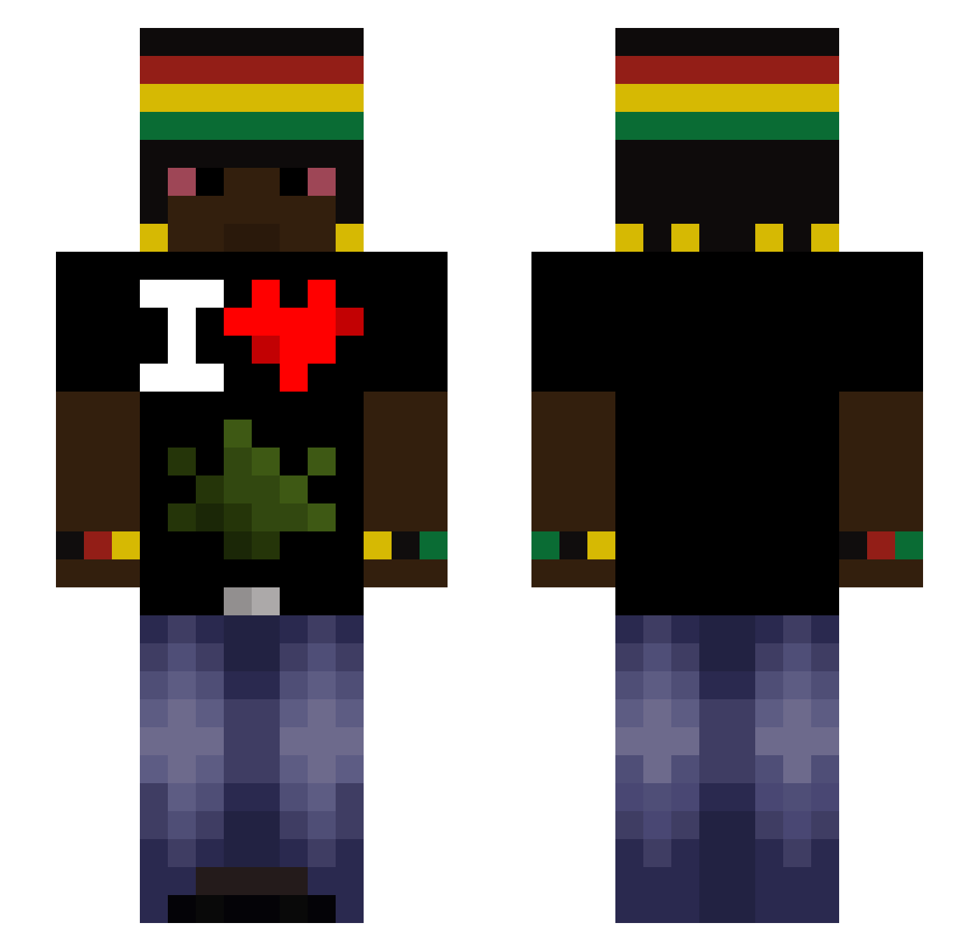 Manuel136 Minecraft skin, front and back view