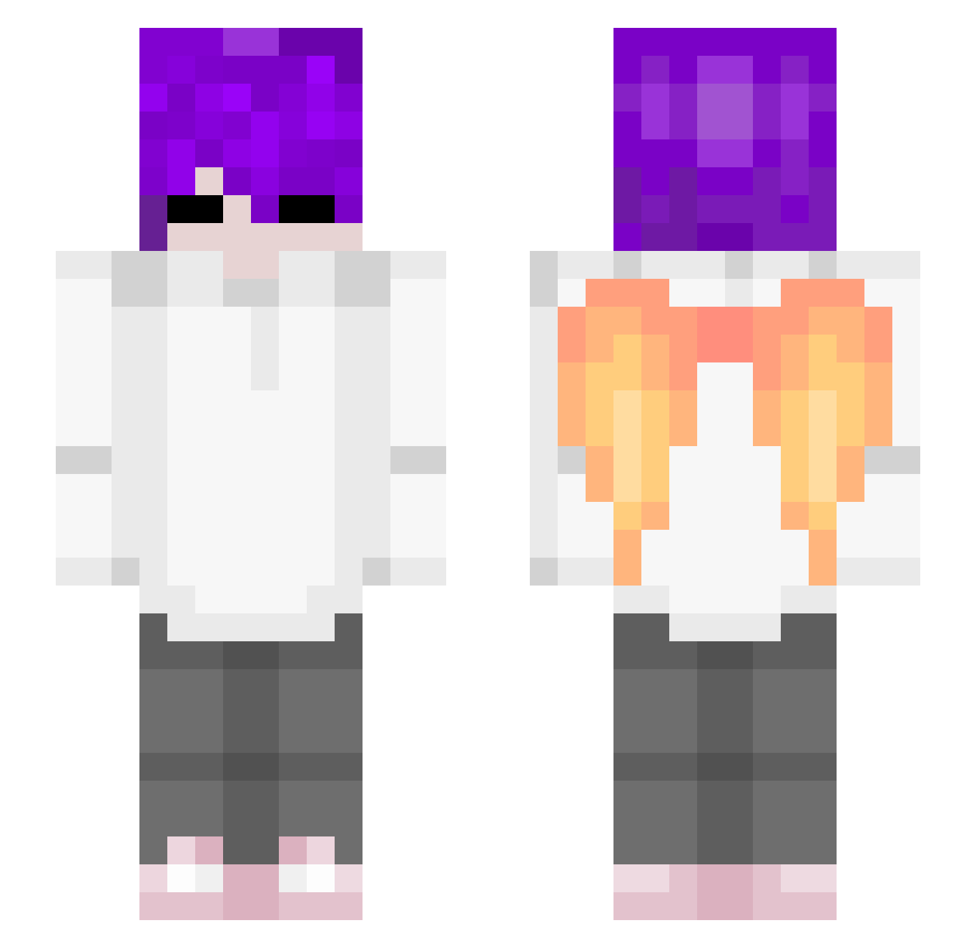 LinkpoG Minecraft skin, front and back view