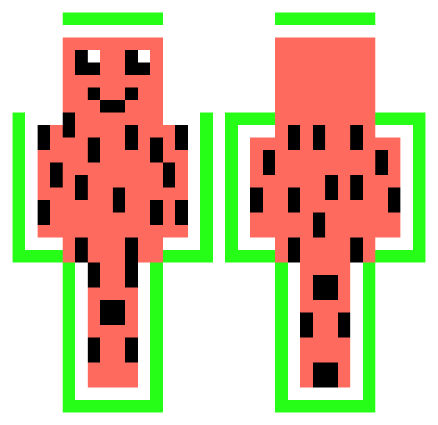 Stroodle00 Minecraft skin, front and back view