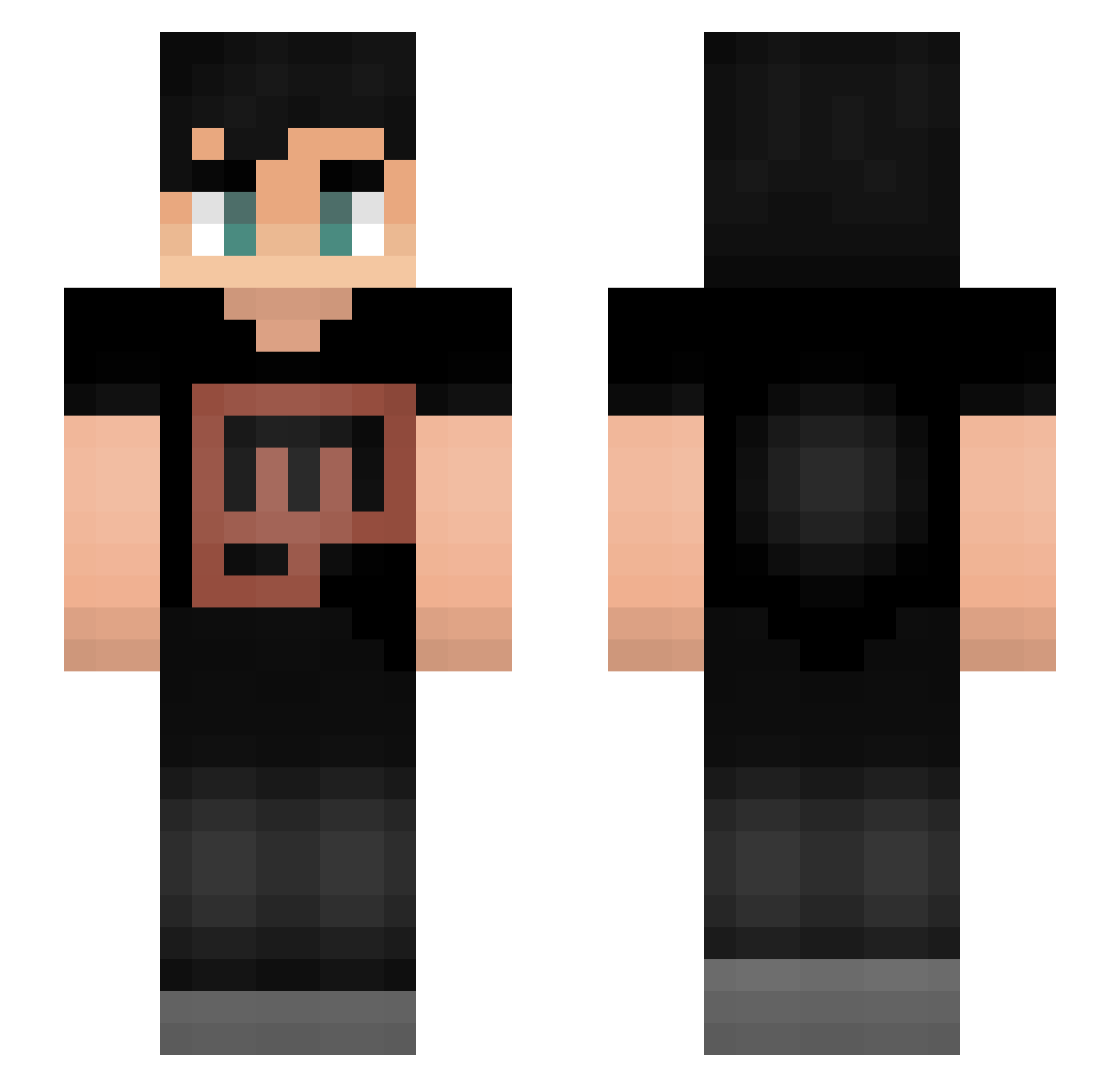 Liverno13 Minecraft skin, front and back view