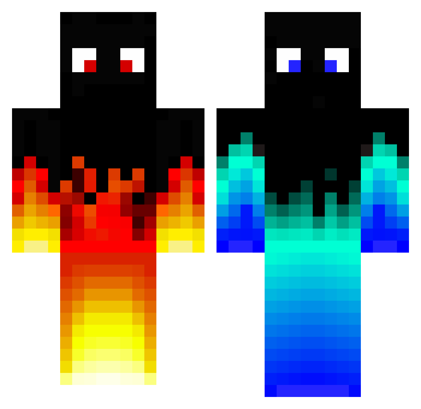 MannyMan91 Minecraft skin, front and back view