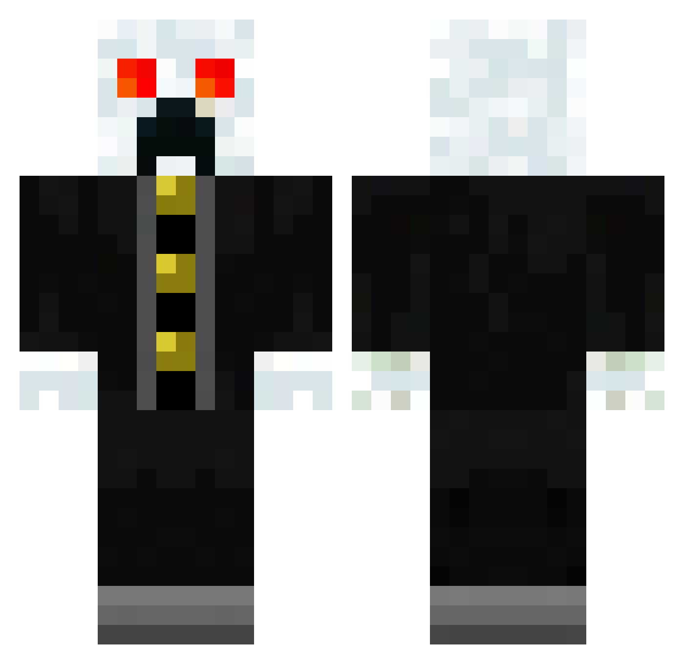 PopNCandy Minecraft skin, front and back view