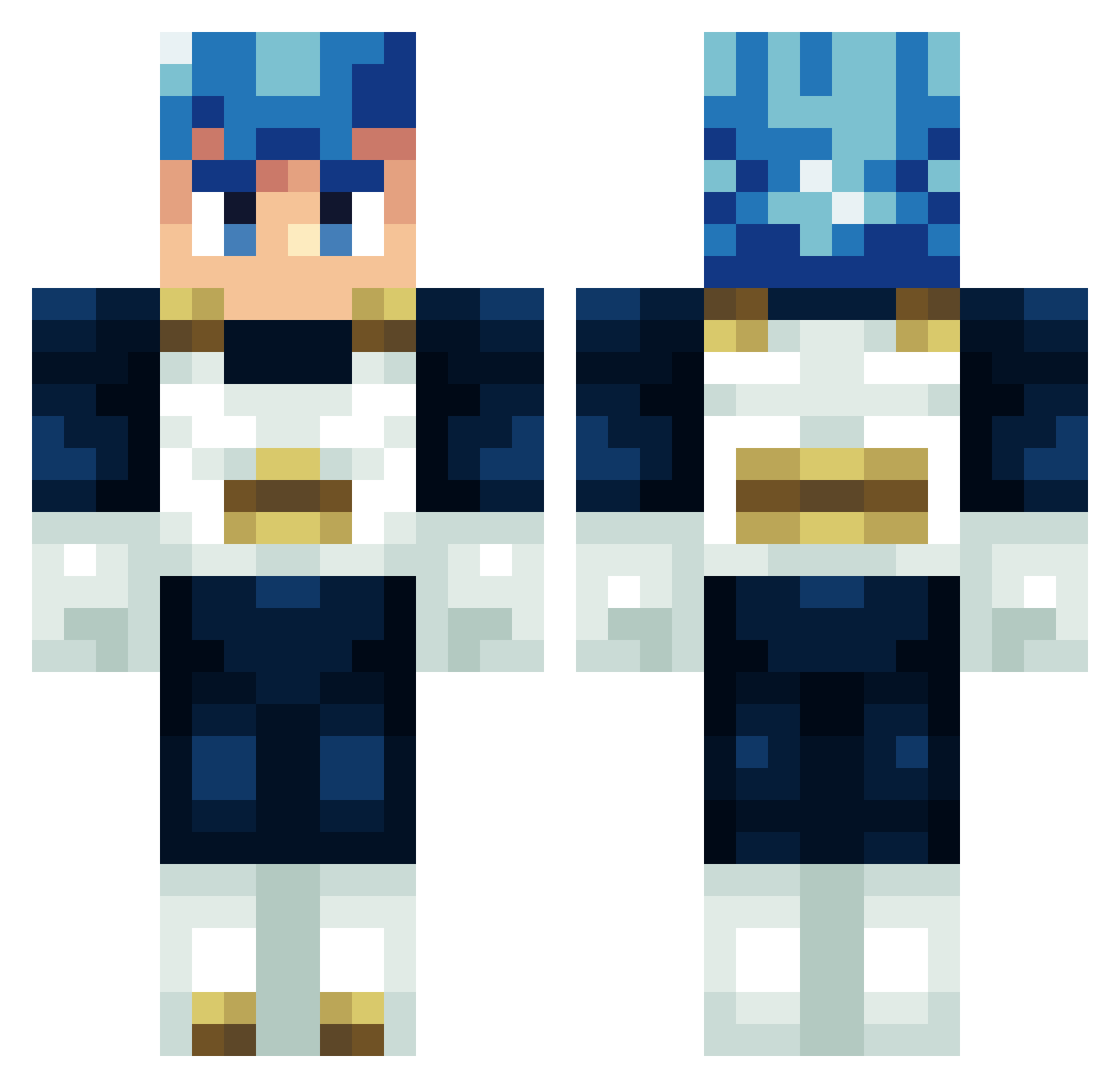 PUPUPUPUPUPUPU Minecraft skin, front and back view