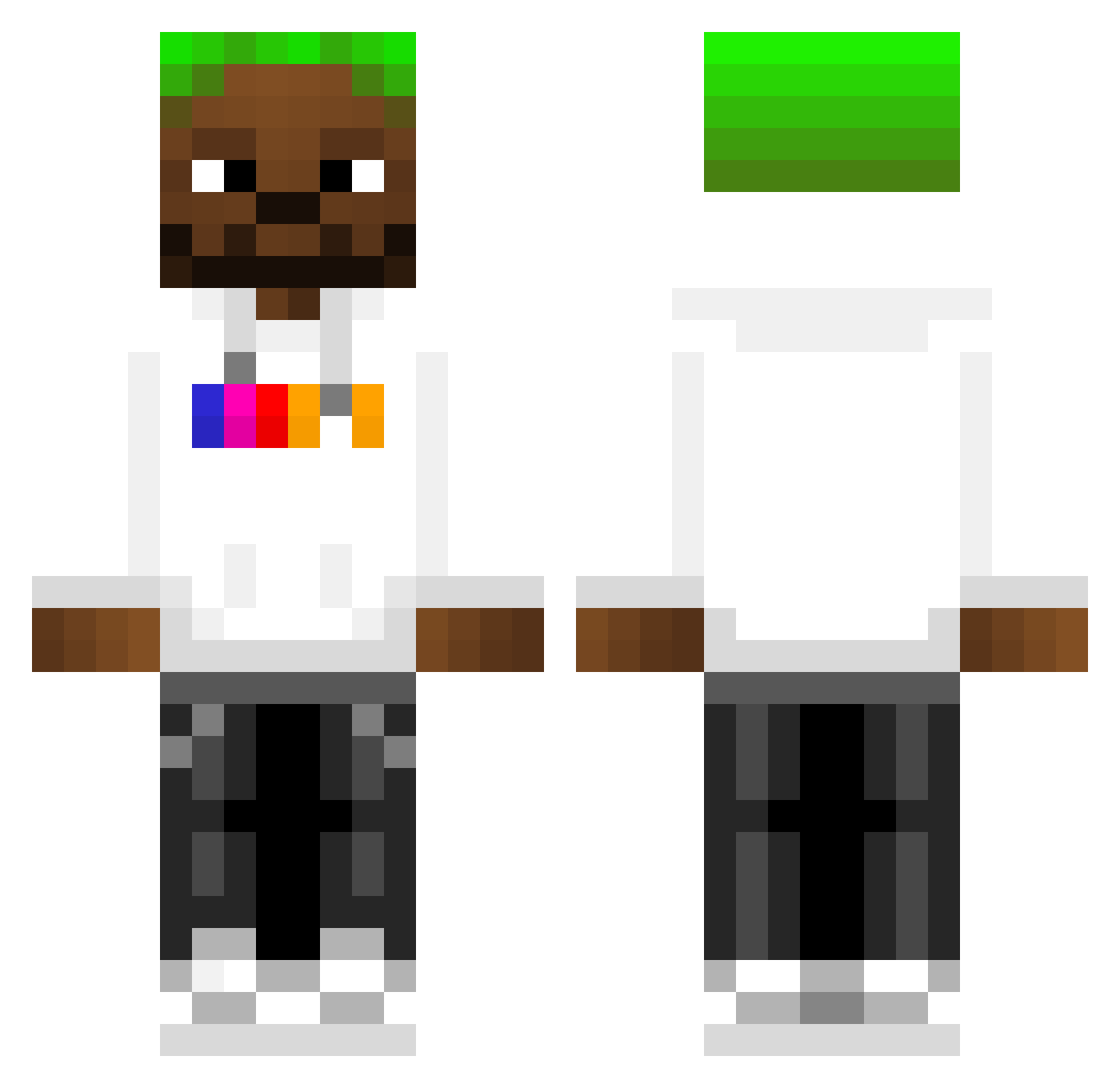 Samale2010 Minecraft skin, front and back view