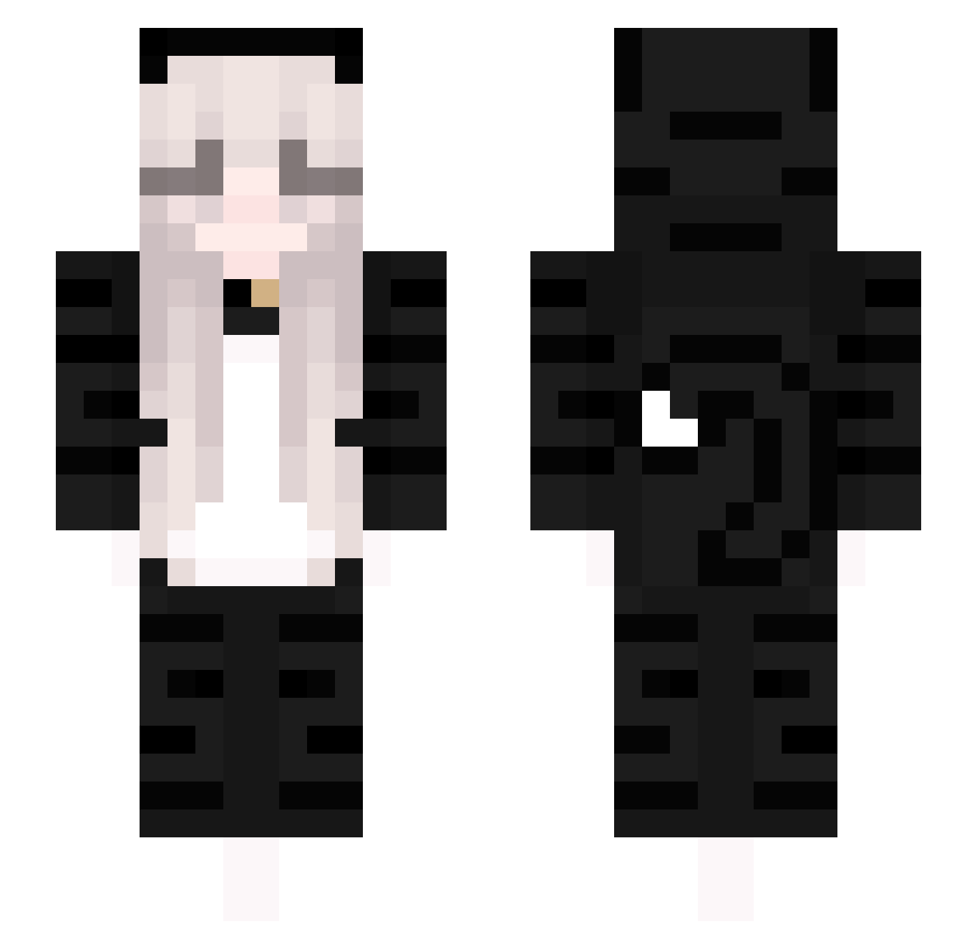 Popuwa Minecraft skin, front and back view