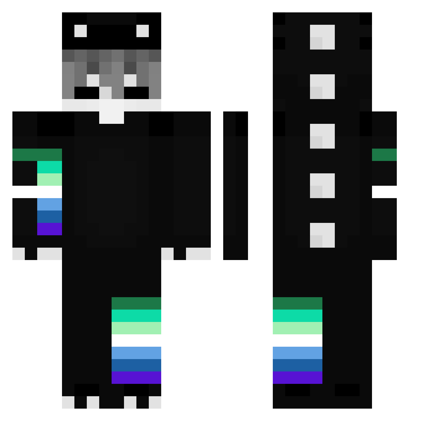 VU2K13GMT_YTB_VN Minecraft skin, front and back view
