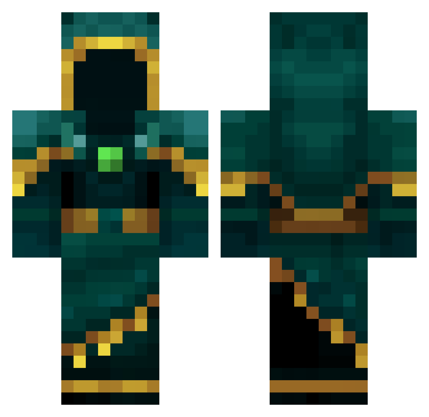 lompi Minecraft skin, front and back view