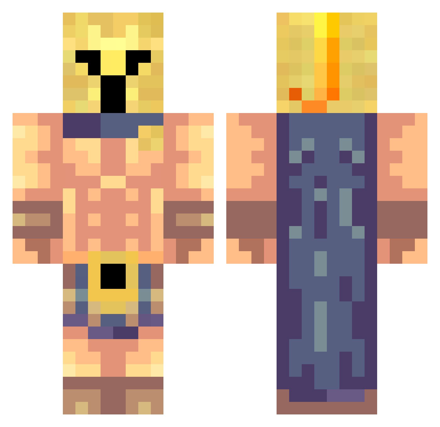 ll3_ Minecraft skin, front and back view