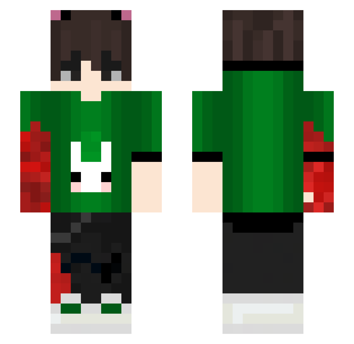 StrideyXD_ Minecraft skin, front and back view