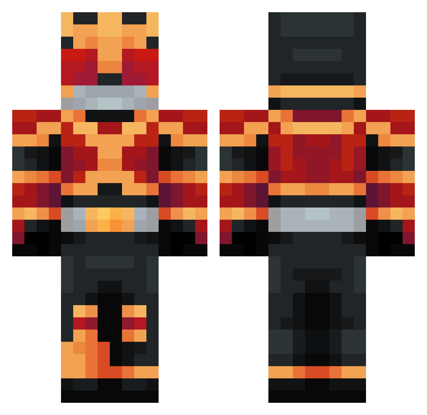 CergyPrefecture Minecraft skin, front and back view