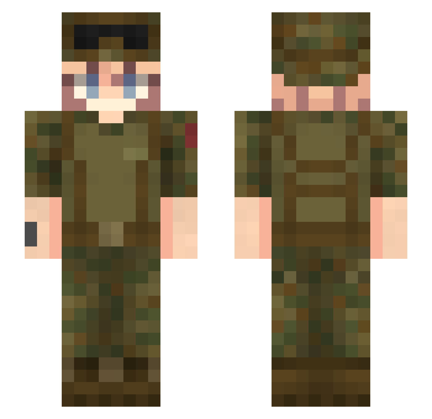 Baltitoxp98 Minecraft skin, front and back view