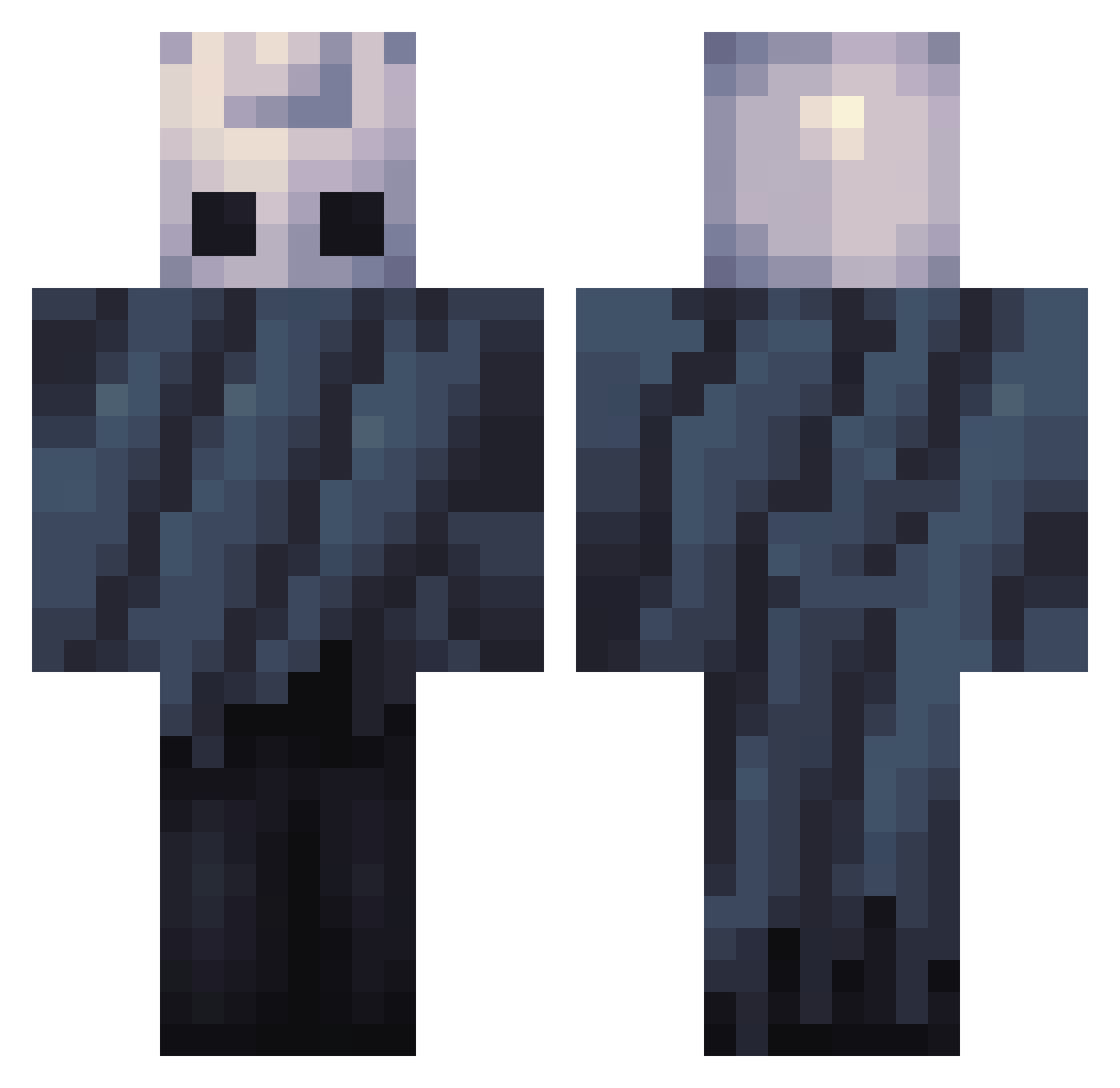 Luisangel007 Minecraft skin, front and back view