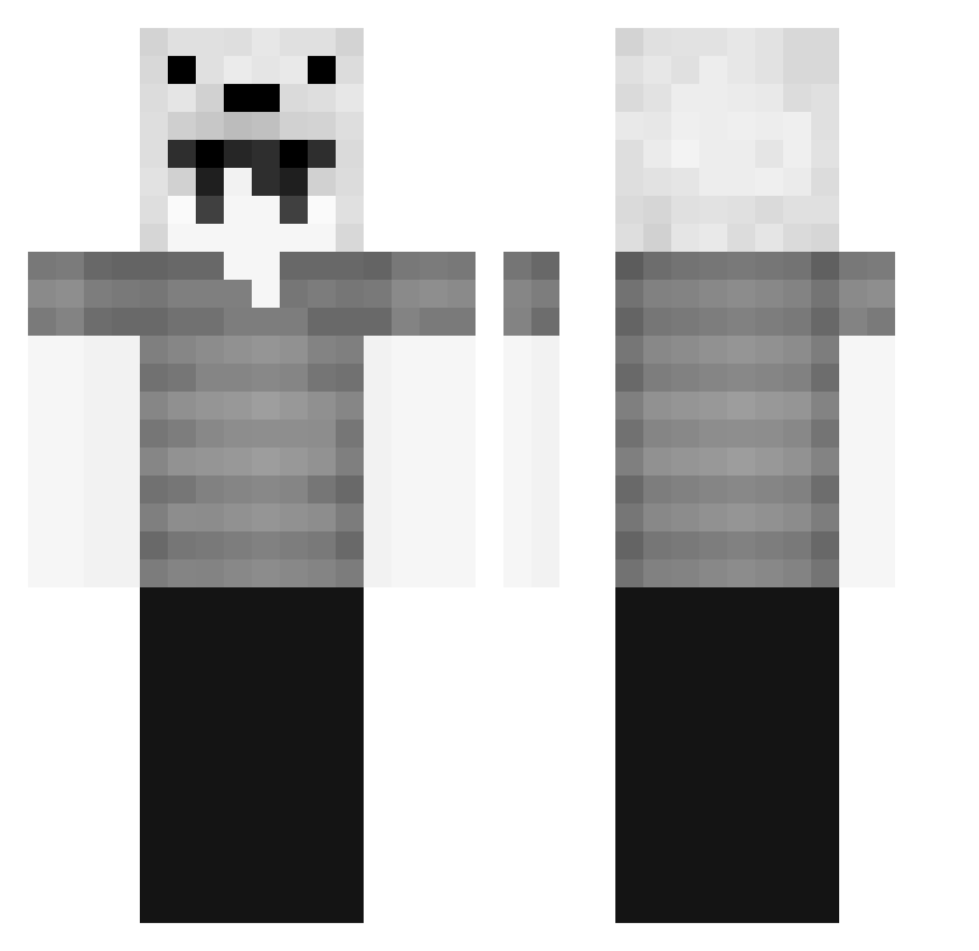 Andreszamas Minecraft skin, front and back view