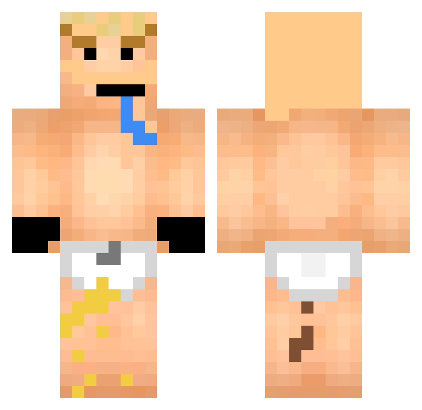 Slummer Minecraft skin, front and back view