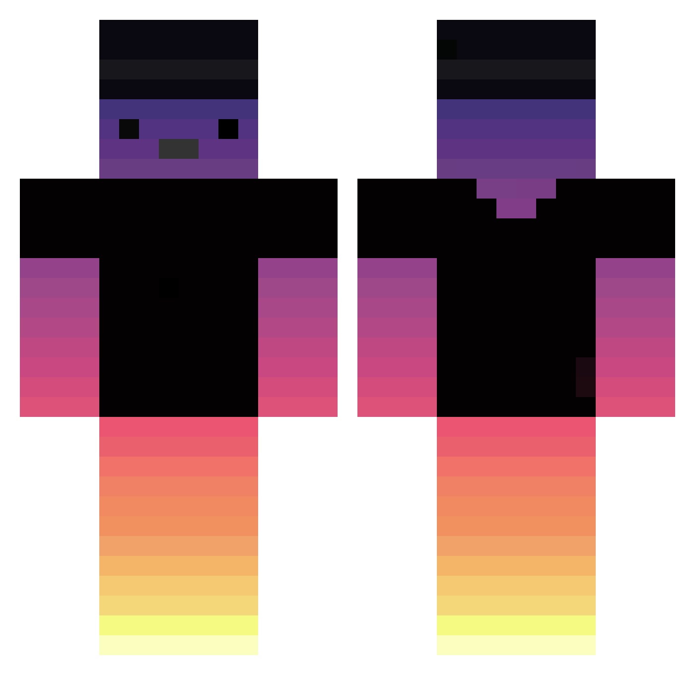 Vitin_mine Minecraft skin, front and back view