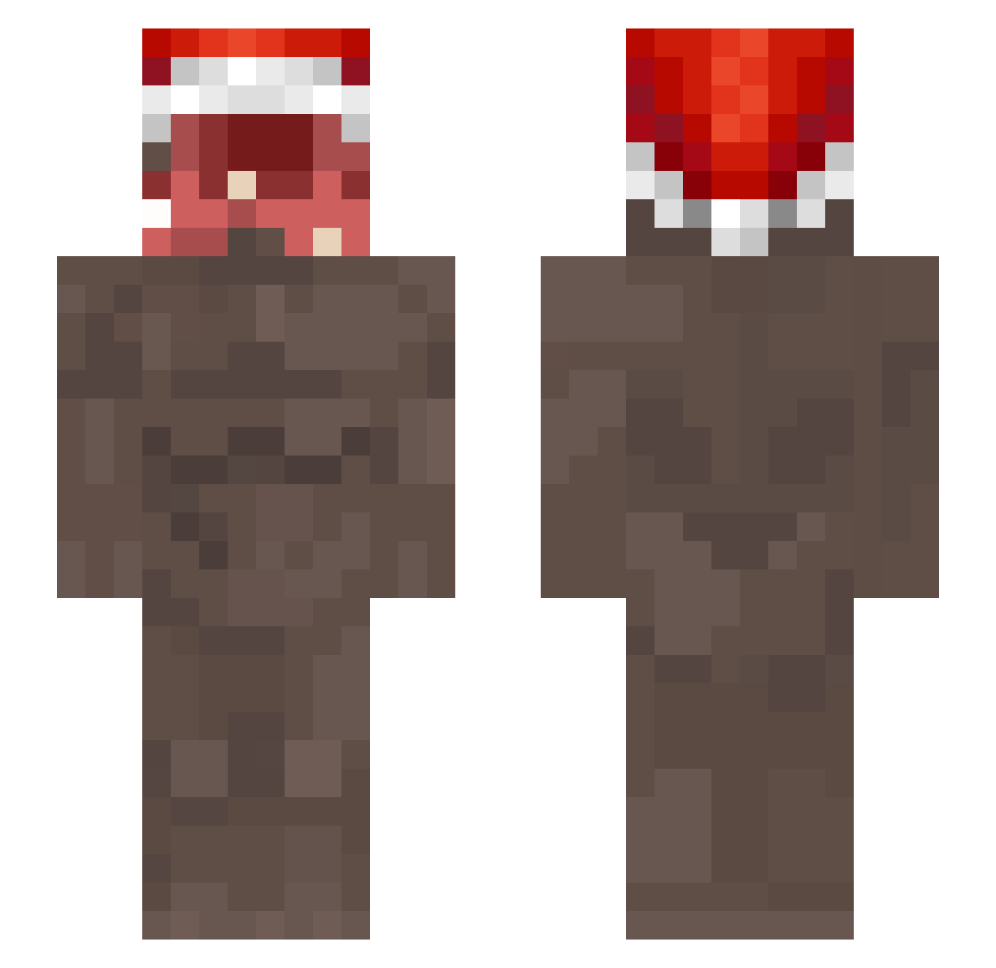 Yqck Minecraft skin, front and back view
