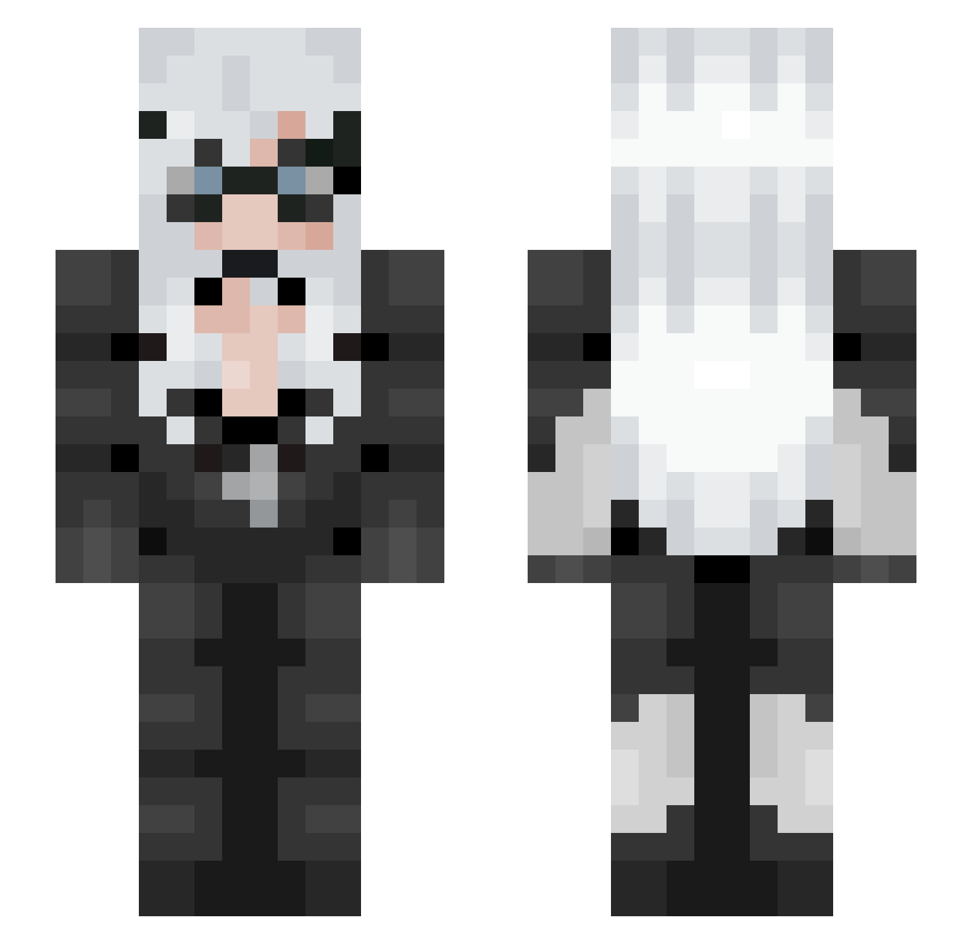 qxising Minecraft skin, front and back view
