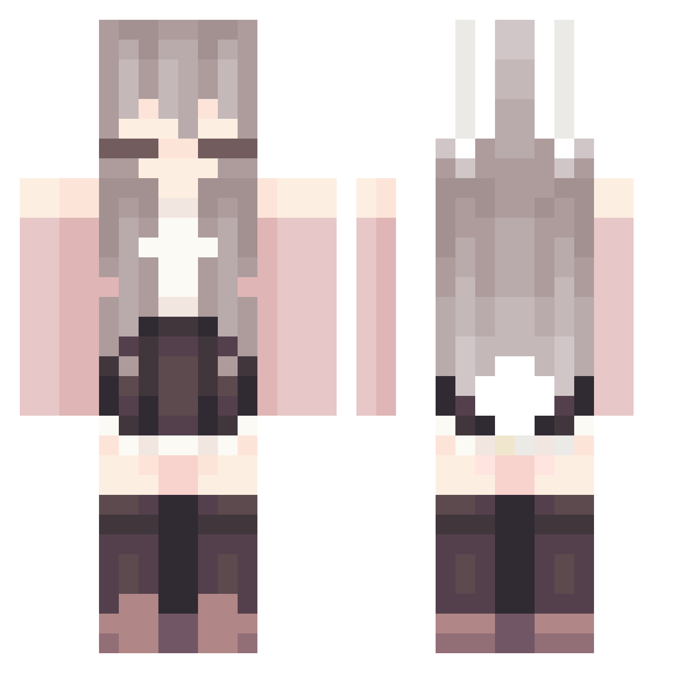 XxbrumomentxX Minecraft skin, front and back view