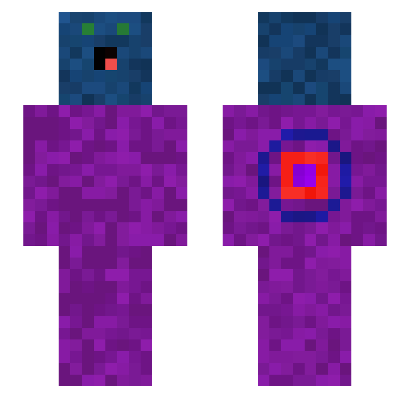 mrcat55555 Minecraft skin, front and back view
