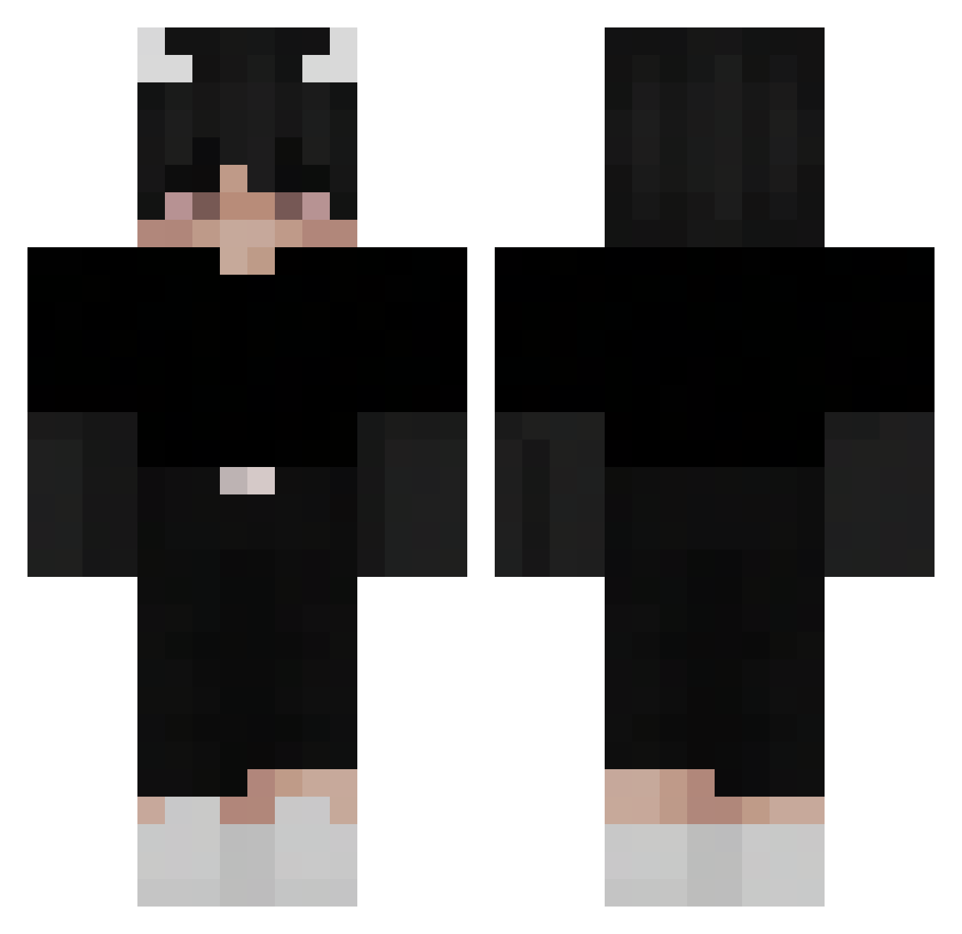 EinfxchUnbekannt Minecraft skin, front and back view