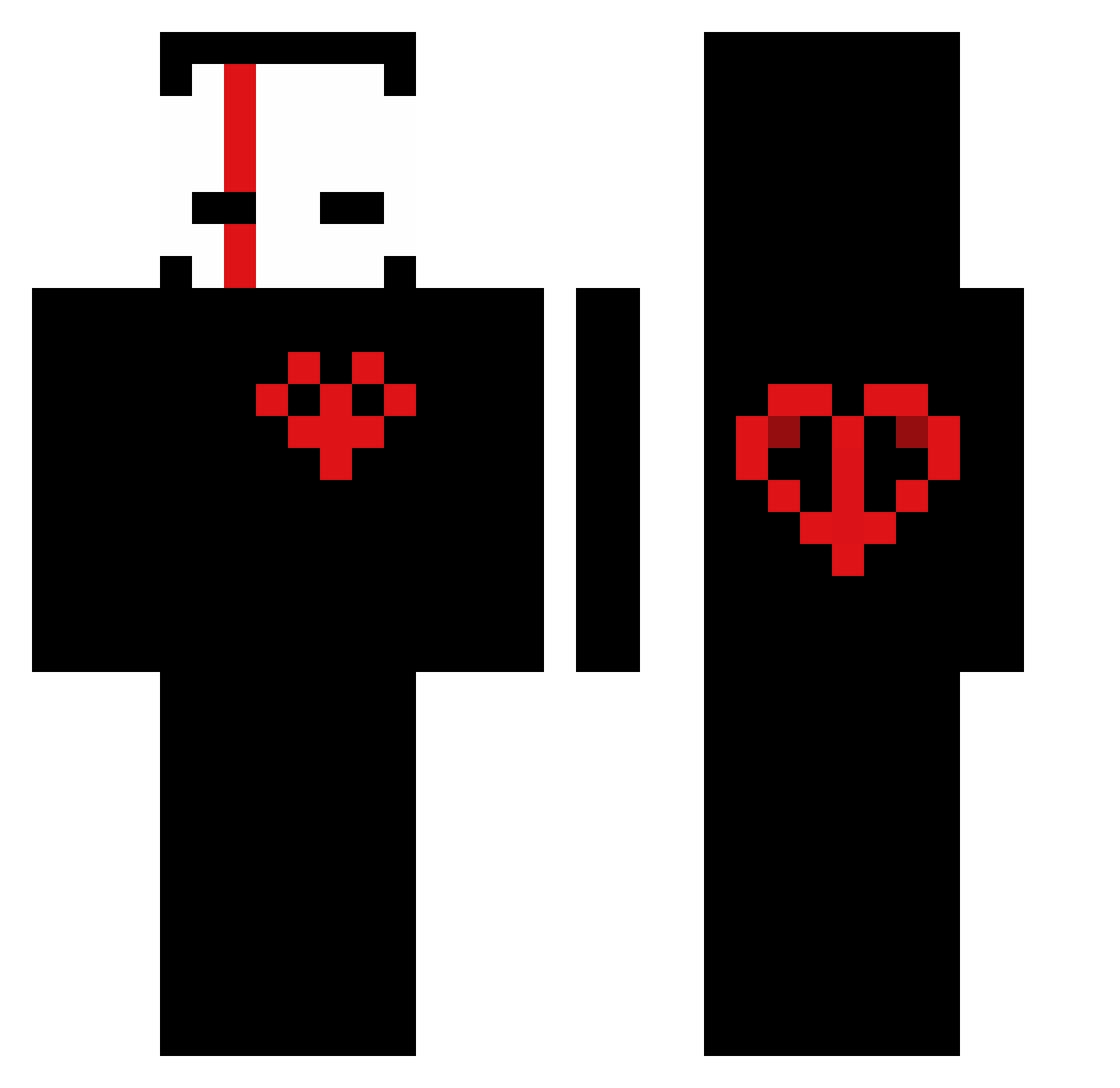 Surfmen Minecraft skin, front and back view