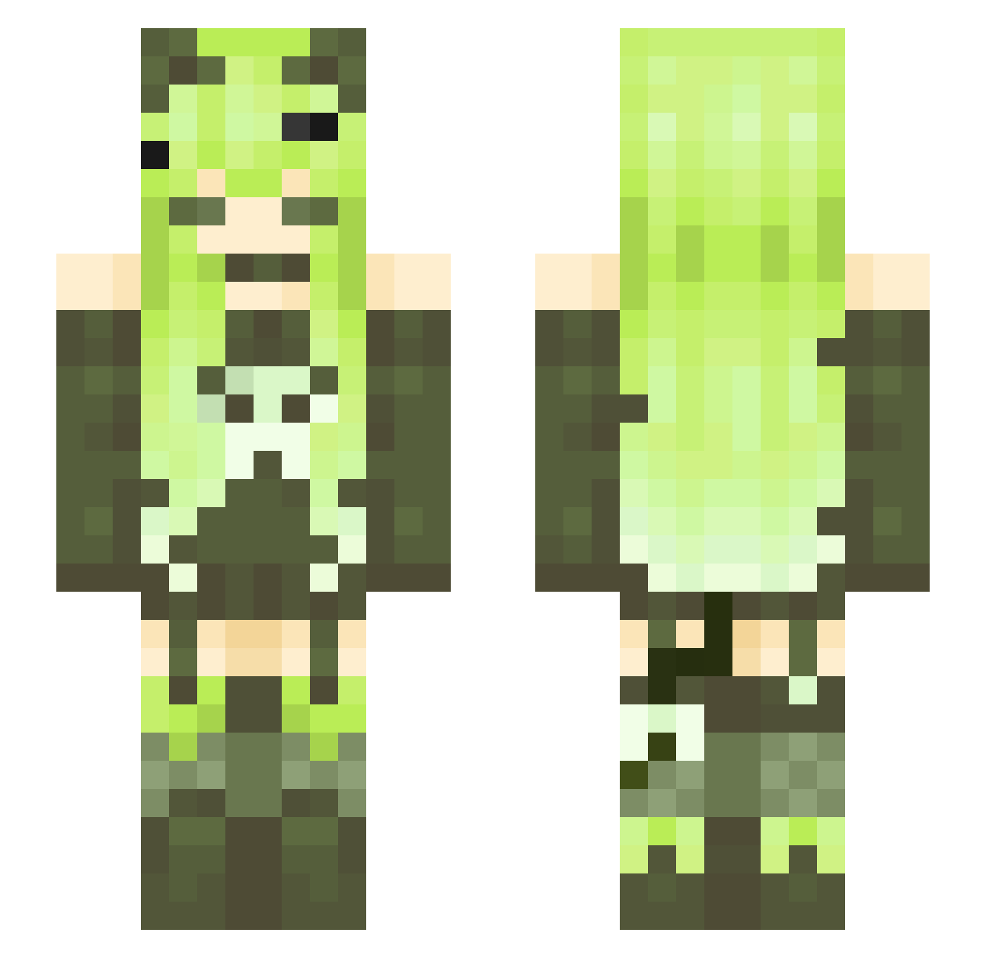 ItsViper_ Minecraft skin, front and back view