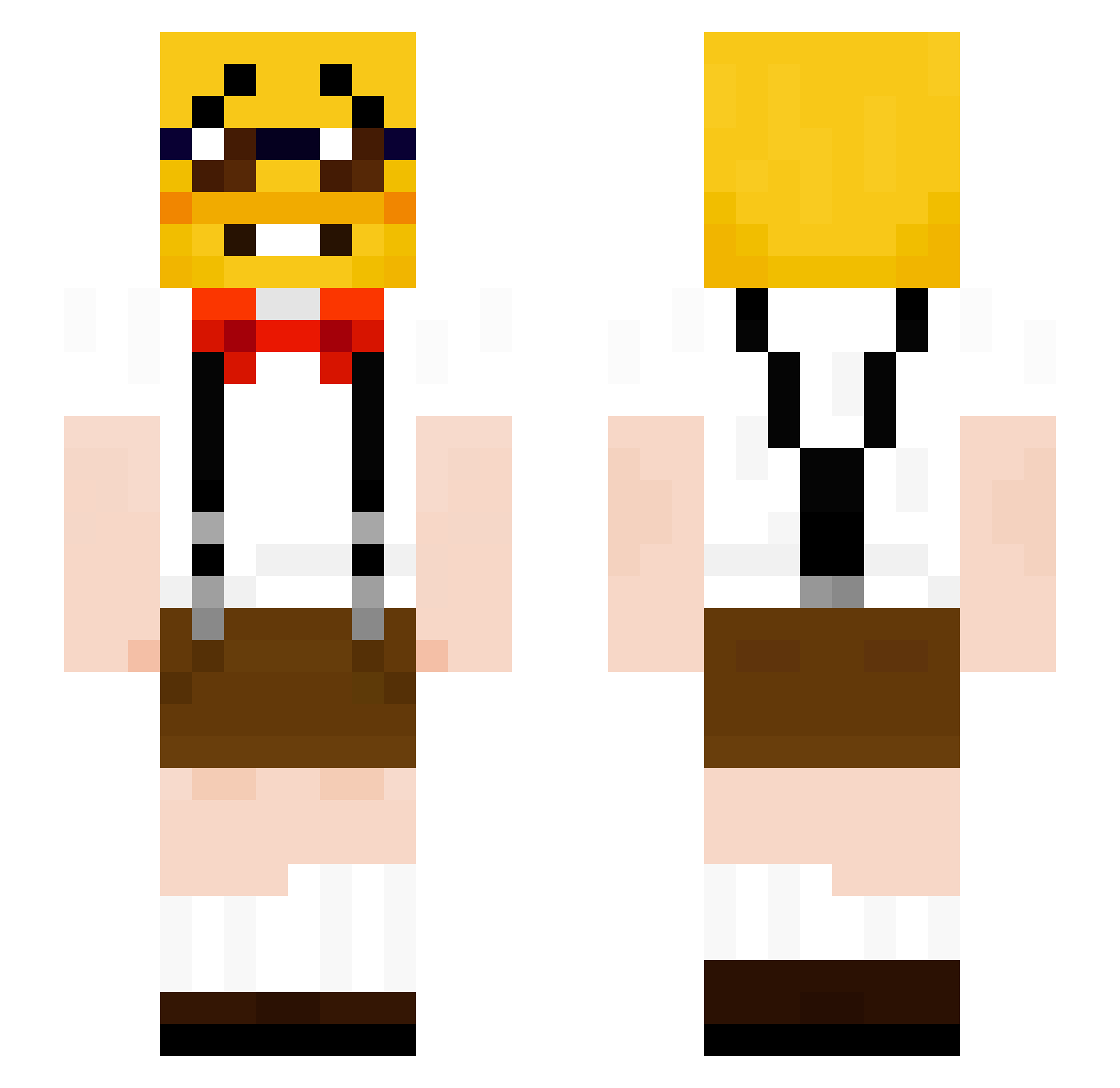 A_Bedwar_Pro Minecraft skin, front and back view