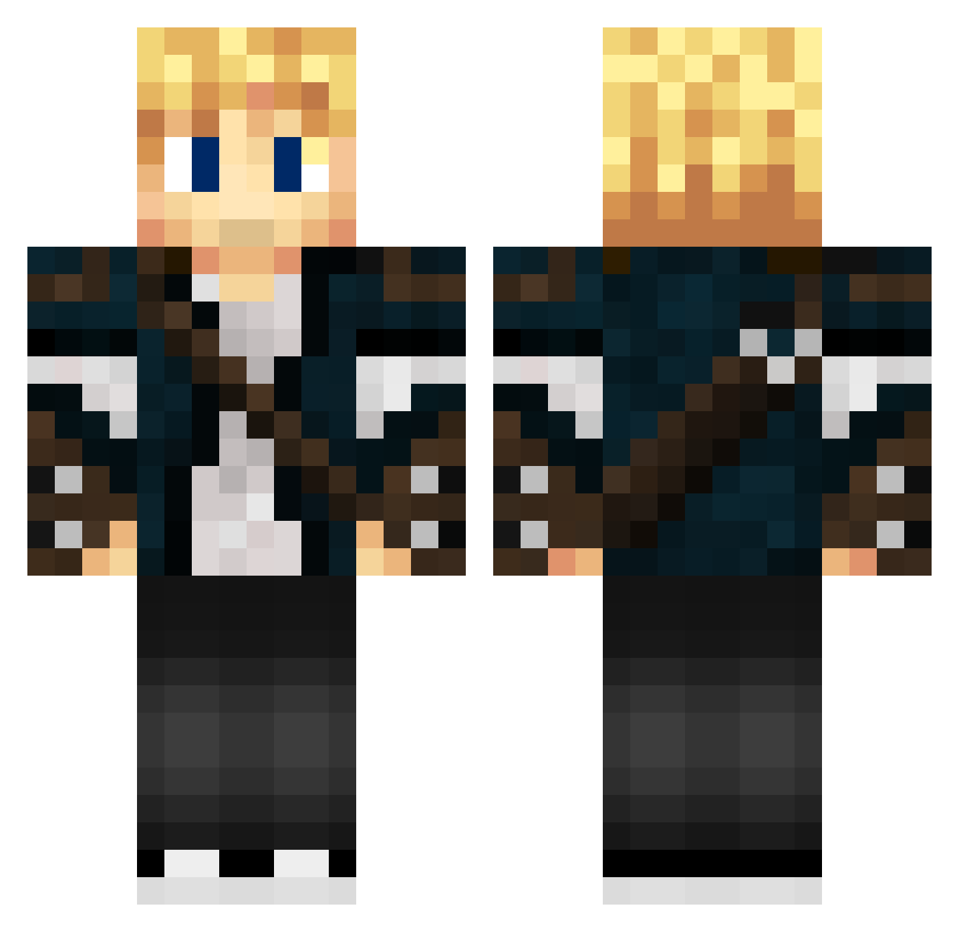 Petit_Lu26 Minecraft skin, front and back view