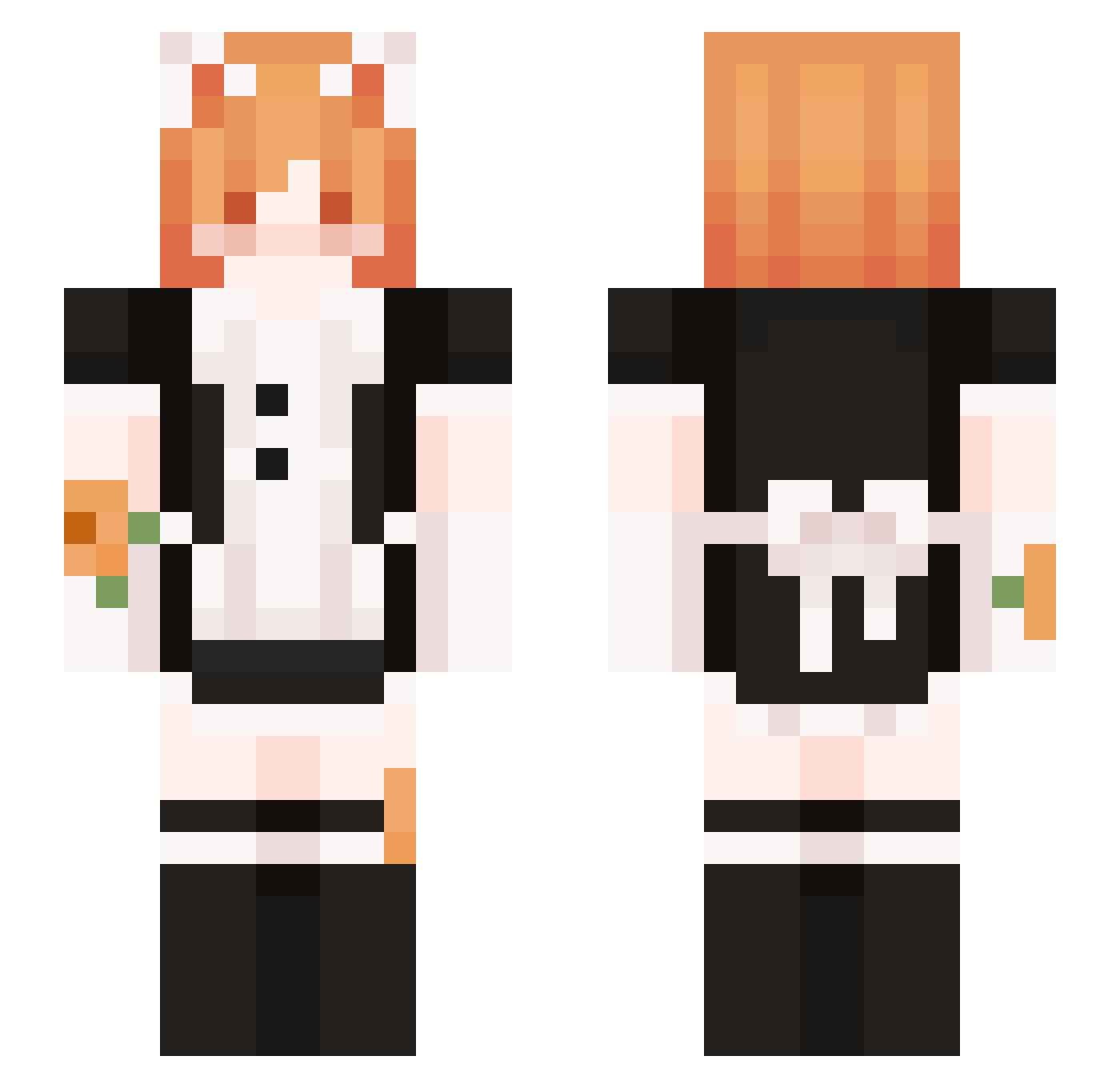 RightWingGab Minecraft skin, front and back view