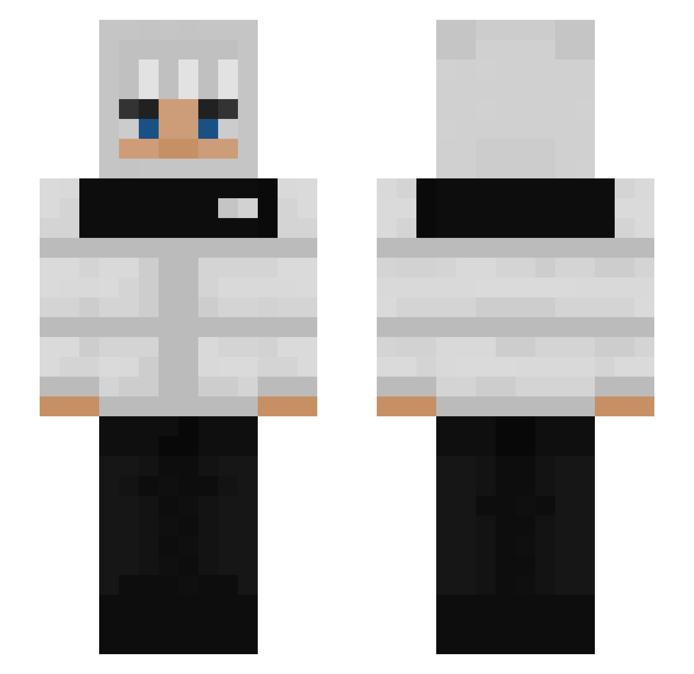 slainbydaddy Minecraft skin, front and back view