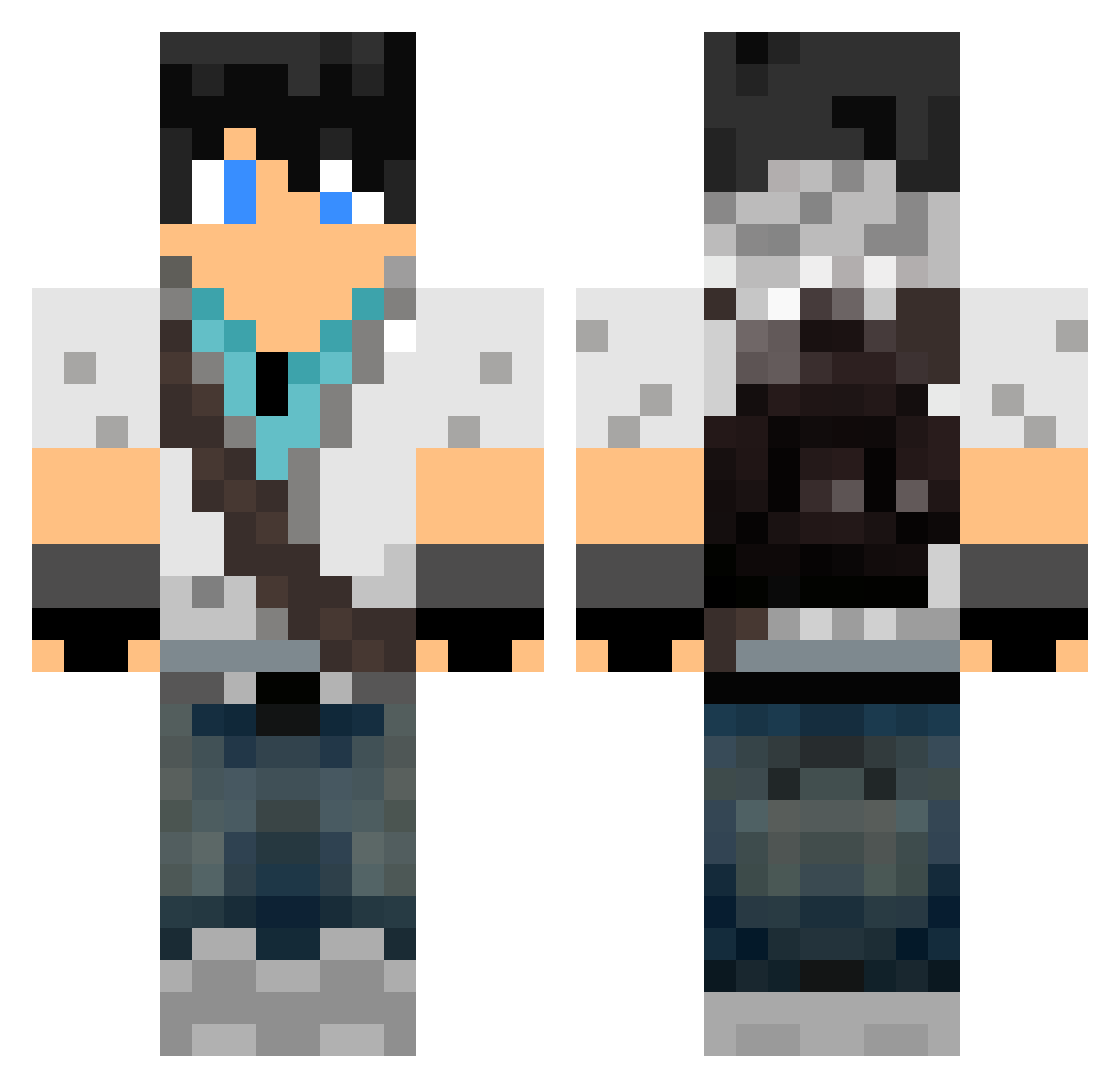 Jeanelle Minecraft skin, front and back view