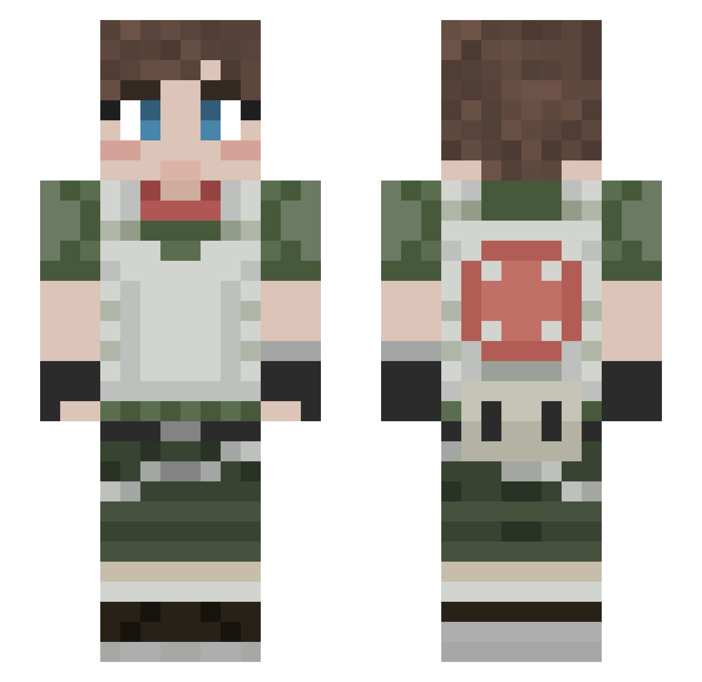 ZHAOLIHUA Minecraft skin, front and back view