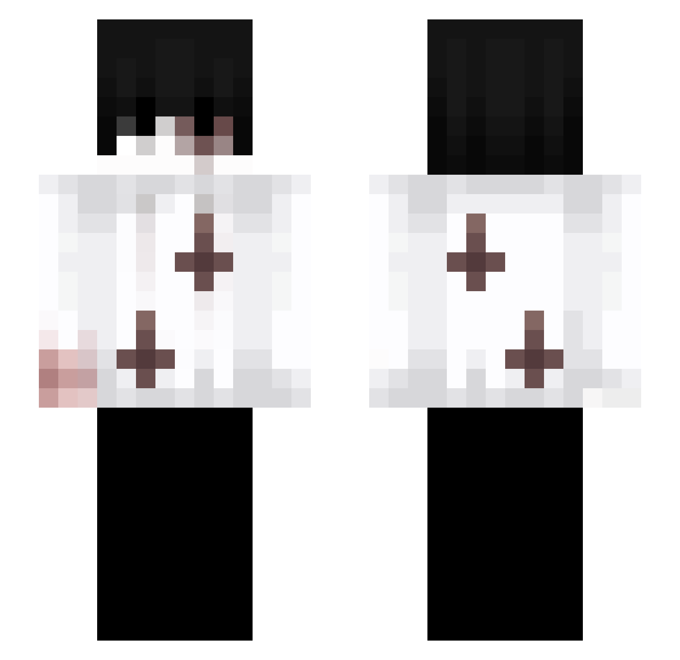 qxyw Minecraft skin, front and back view
