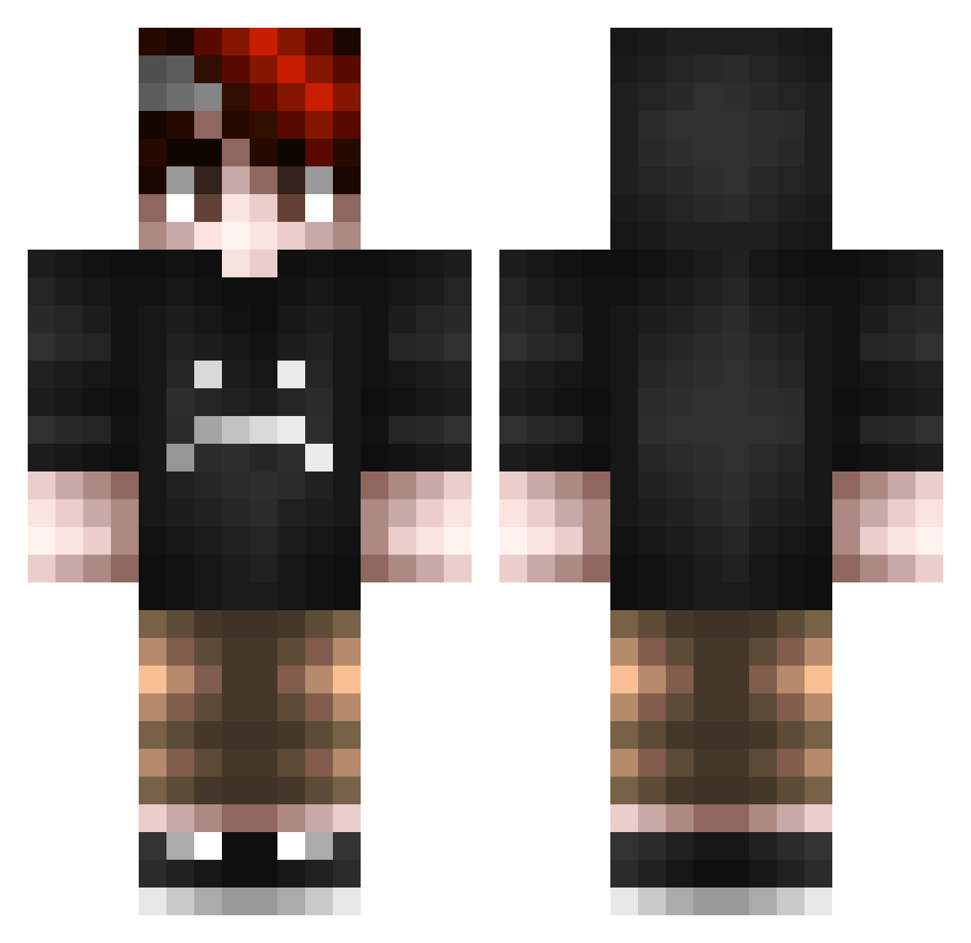 YassineGM Minecraft skin, front and back view