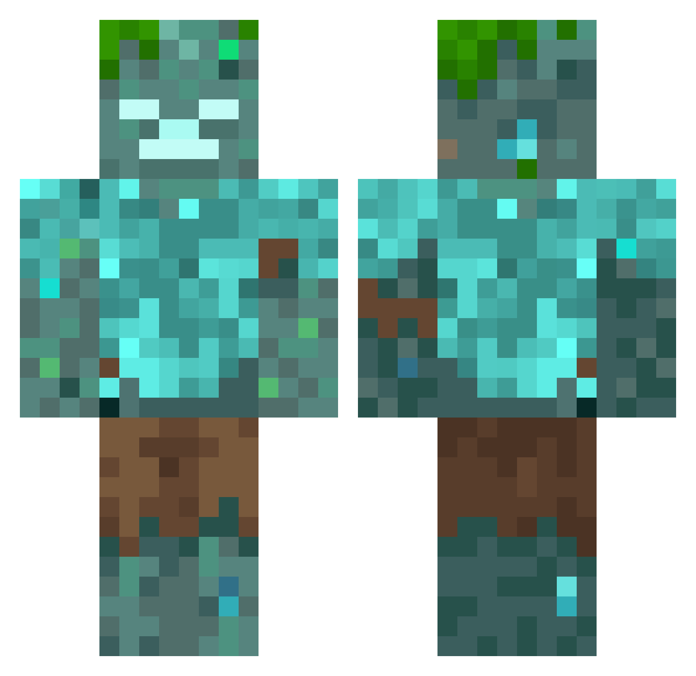 RamsessZ Minecraft skin, front and back view