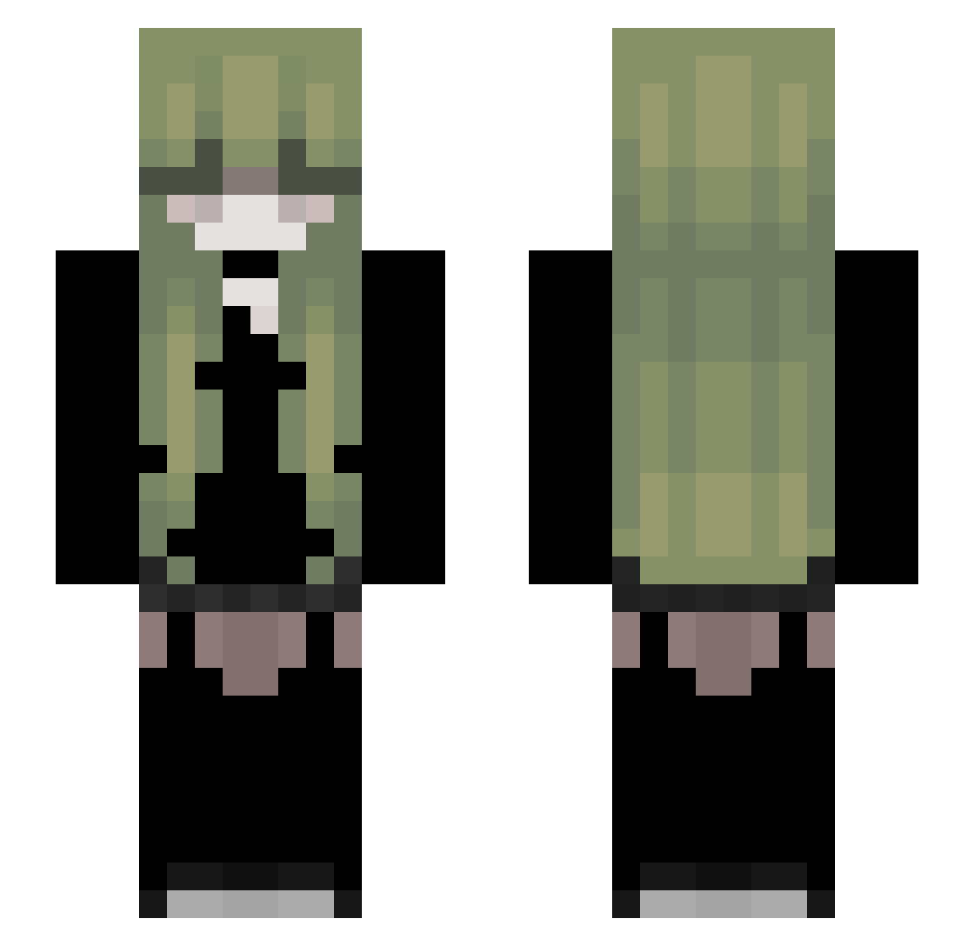 lilya4ever Minecraft skin, front and back view