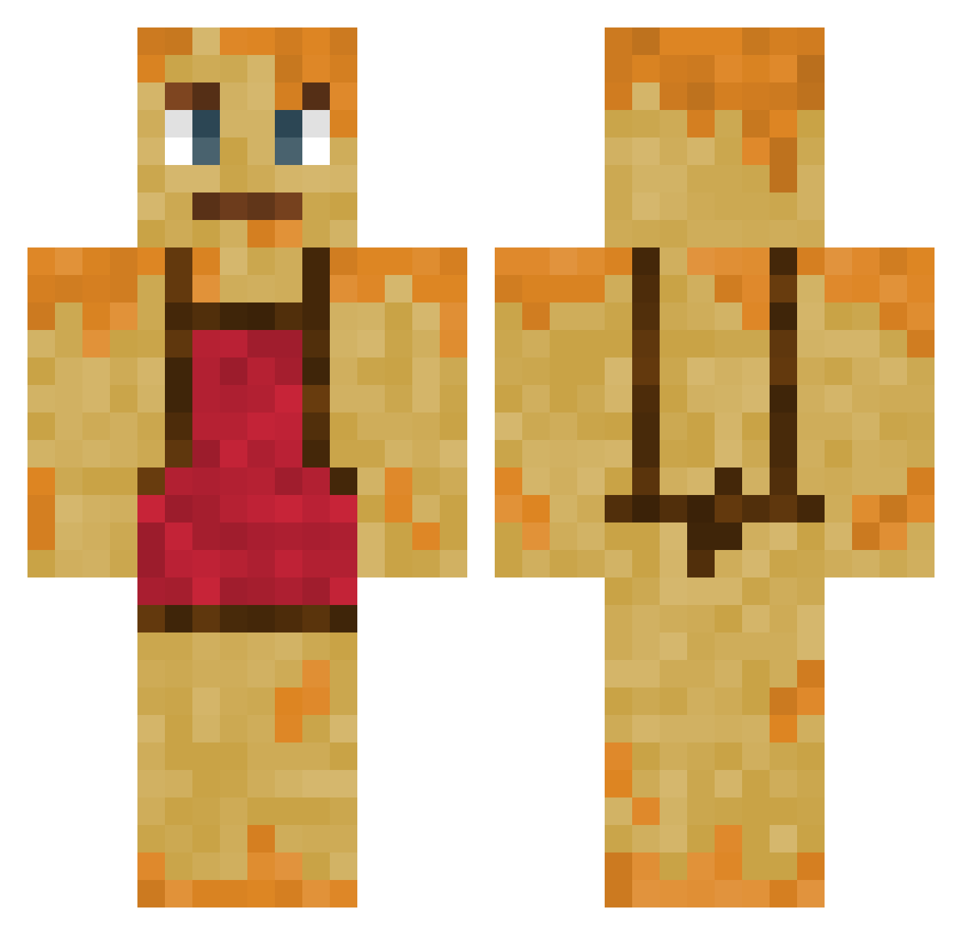 steluktal Minecraft skin, front and back view