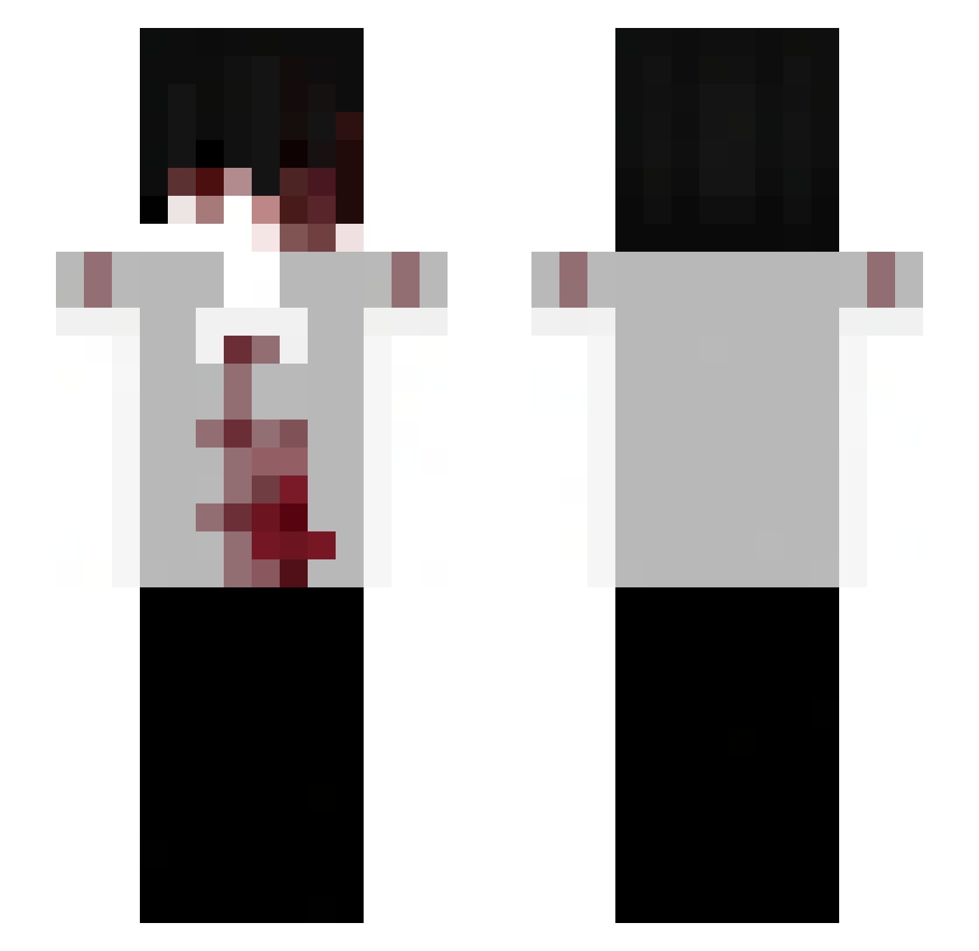 zynuo Minecraft skin, front and back view
