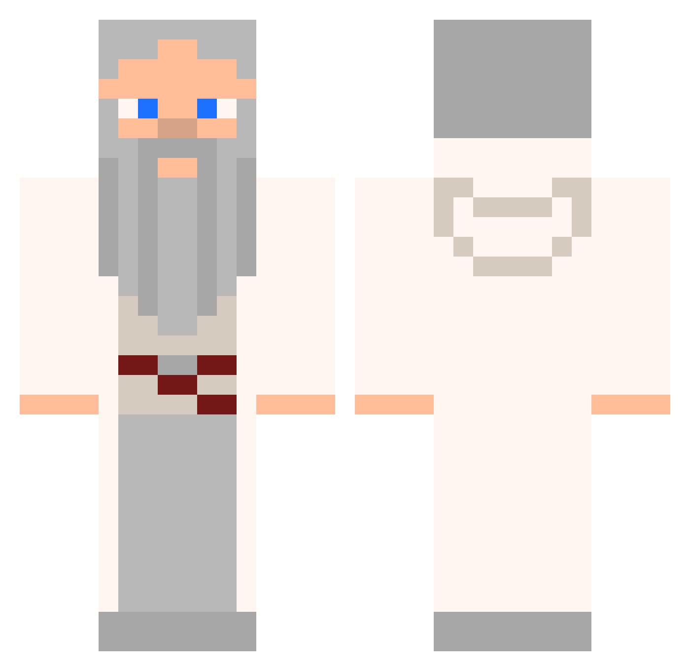 Mc_Merlin Minecraft skin, front and back view