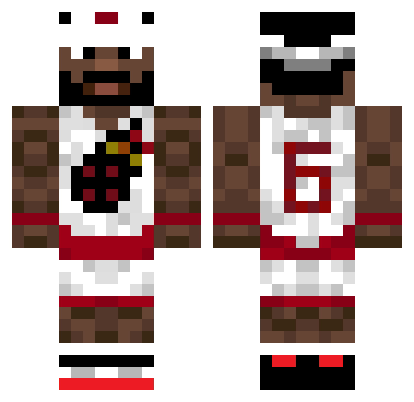 Tapem Minecraft skin, front and back view