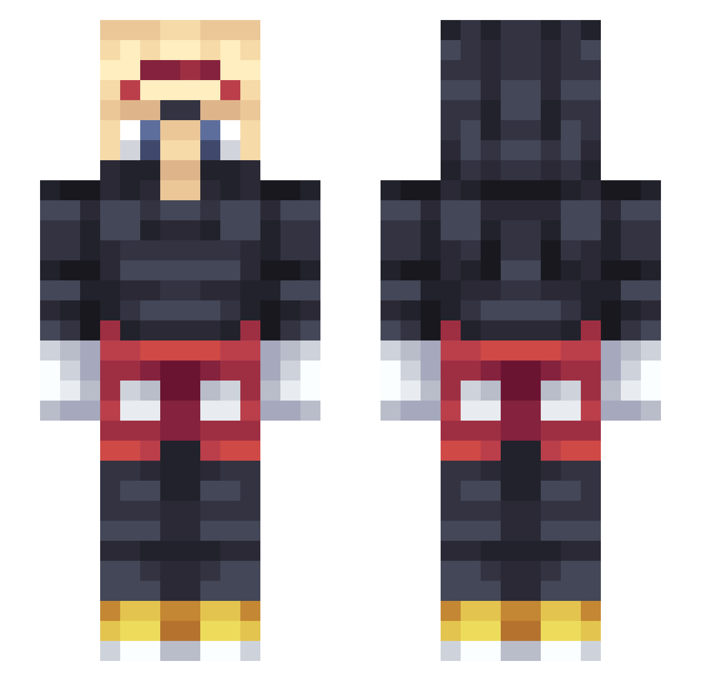 f7b_Evil_4c9 Minecraft skin, front and back view
