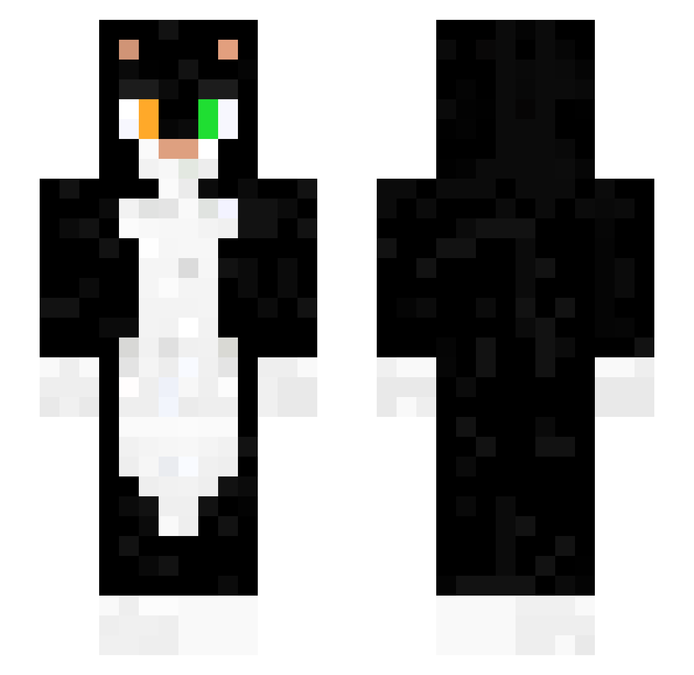 Laryssa04 Minecraft skin, front and back view